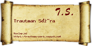 Trautman Sára névjegykártya