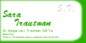 sara trautman business card